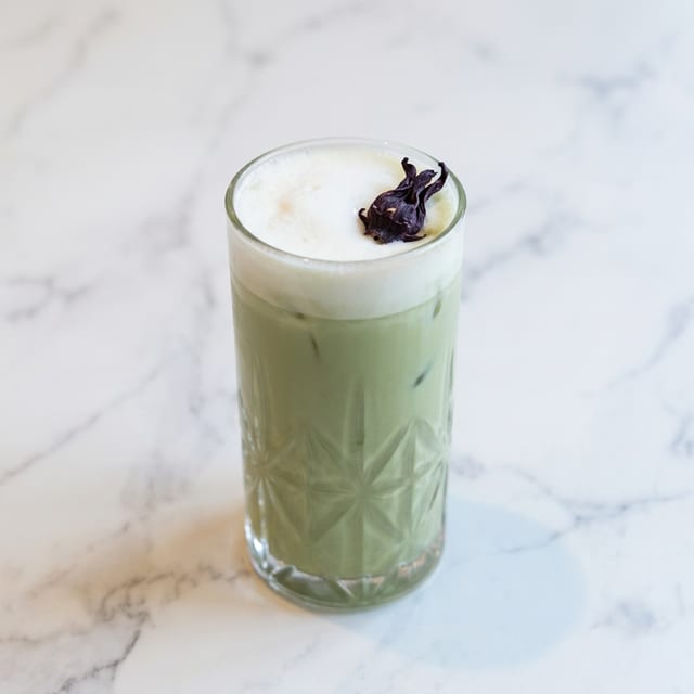 Lavender Matcha Latte.